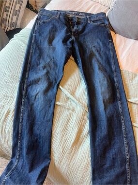 Wrangler Retro Slim Straight Fit Men's Dark Blue Denim Jeans